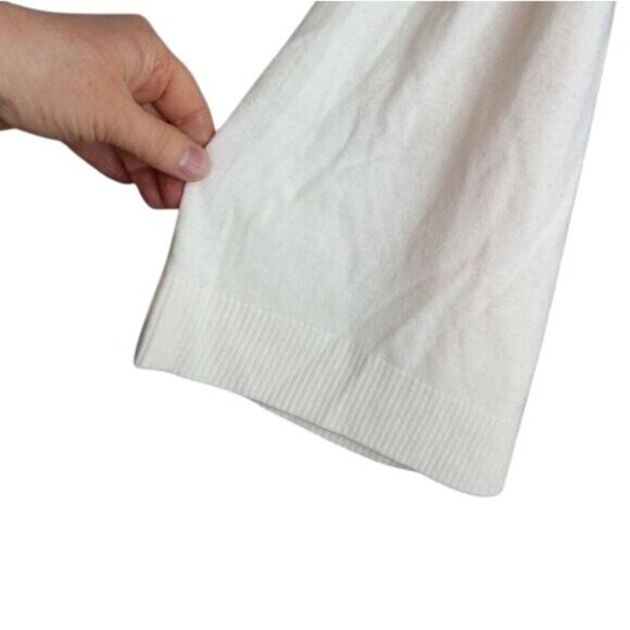 Luxe By Mercer Street Studio Size L Ivory 3/4 Sleeve Cowl Neck Sweater Acrylic - Picture 6 of 9